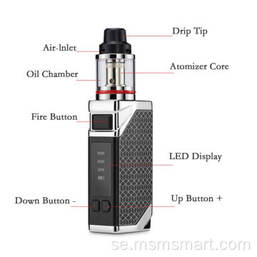 2021 uppladdningsbara rök vape kit e-cigarett